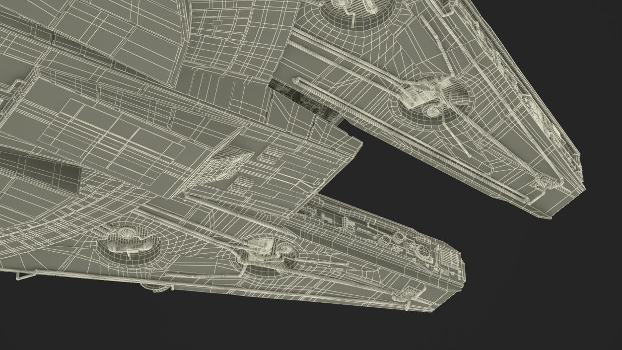 3D Millennium Falcon Simple Interior model