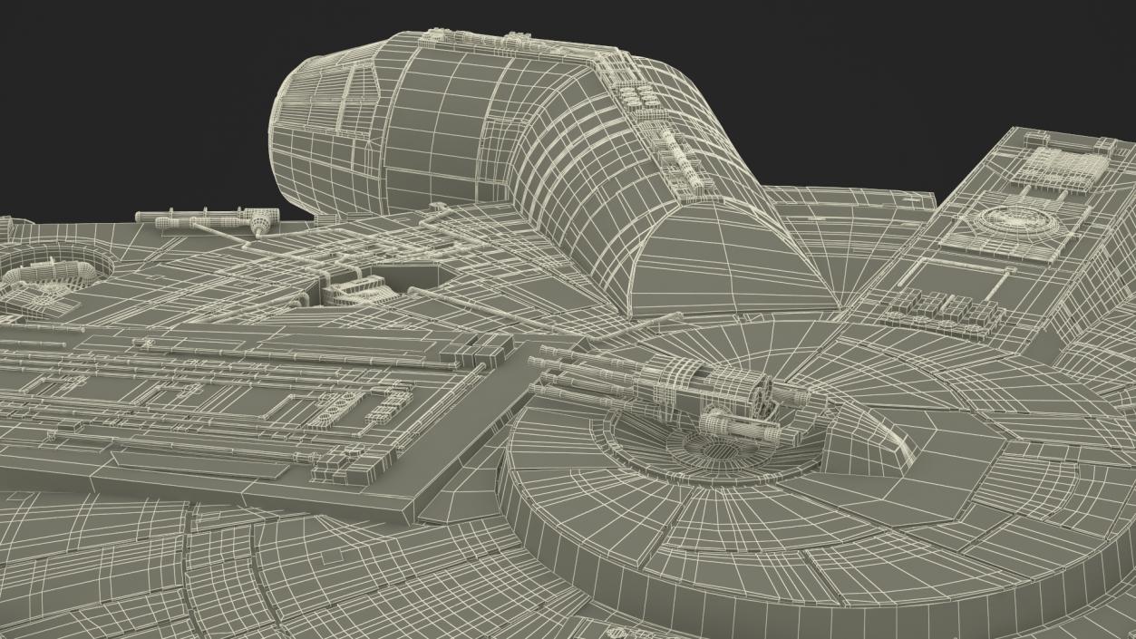 3D Millennium Falcon Simple Interior model