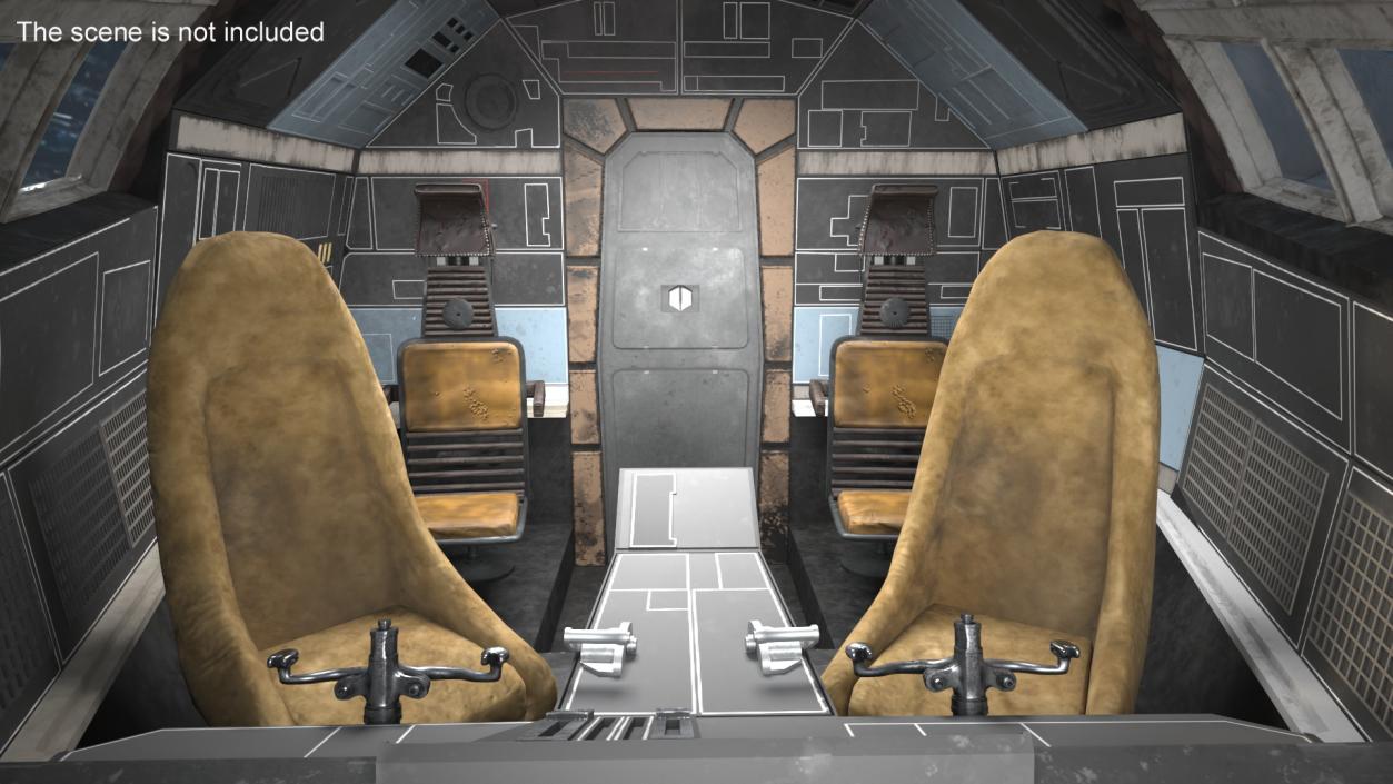 3D Millennium Falcon Simple Interior model