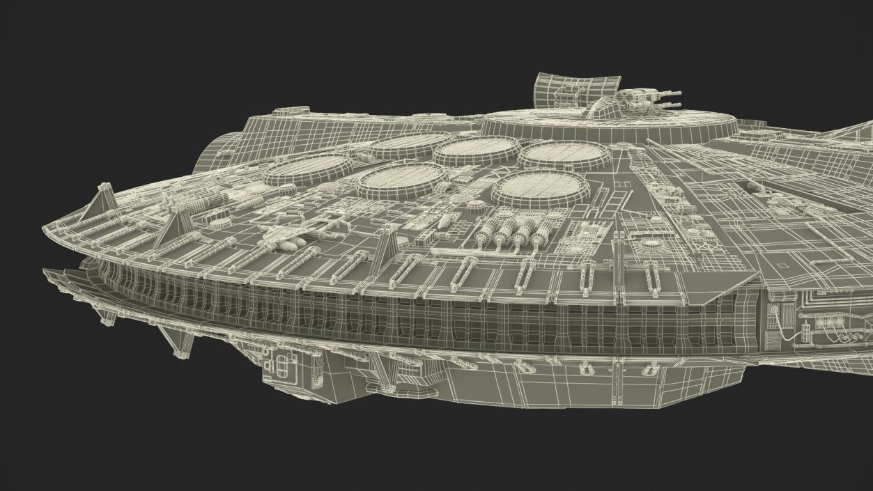 3D Millennium Falcon Simple Interior model