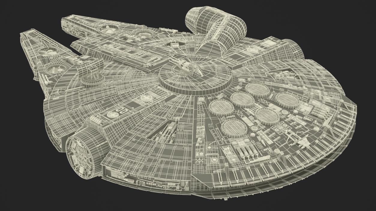 3D Millennium Falcon Simple Interior model