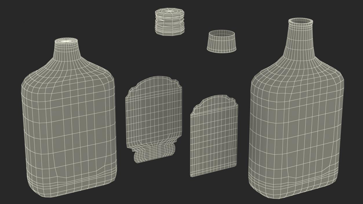 3D Stroh 60 Austrian Rum Bottle model