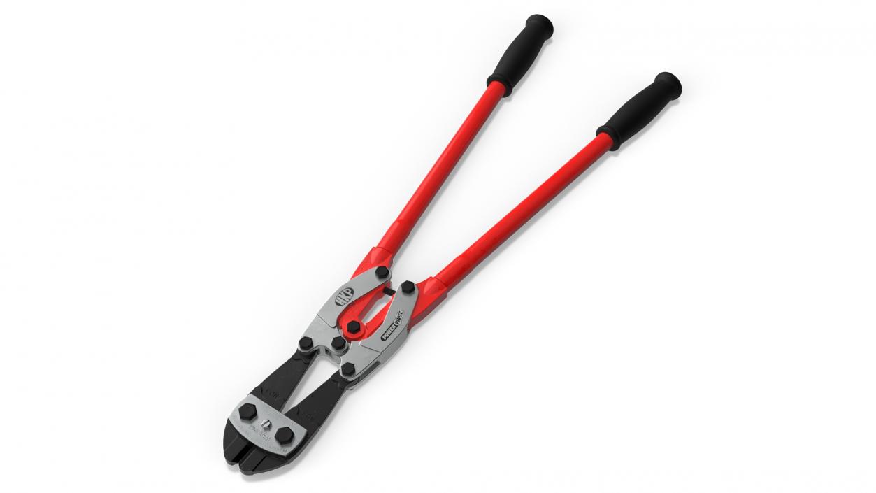 3D Industrial Bolt Cutter Tool Red 2 model