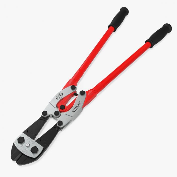 3D Industrial Bolt Cutter Tool Red 2 model