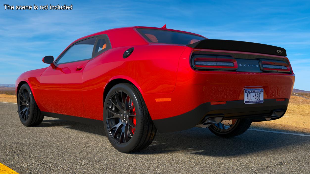 3D Dodge Challenger SRT Muscle Car