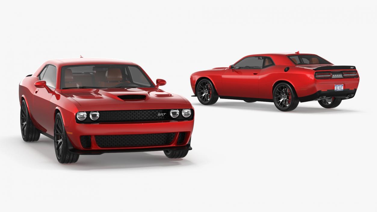 3D Dodge Challenger SRT Muscle Car