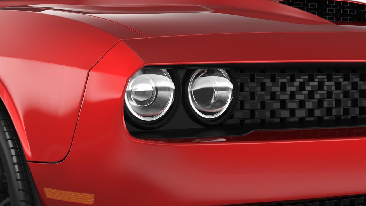 3D Dodge Challenger SRT Muscle Car