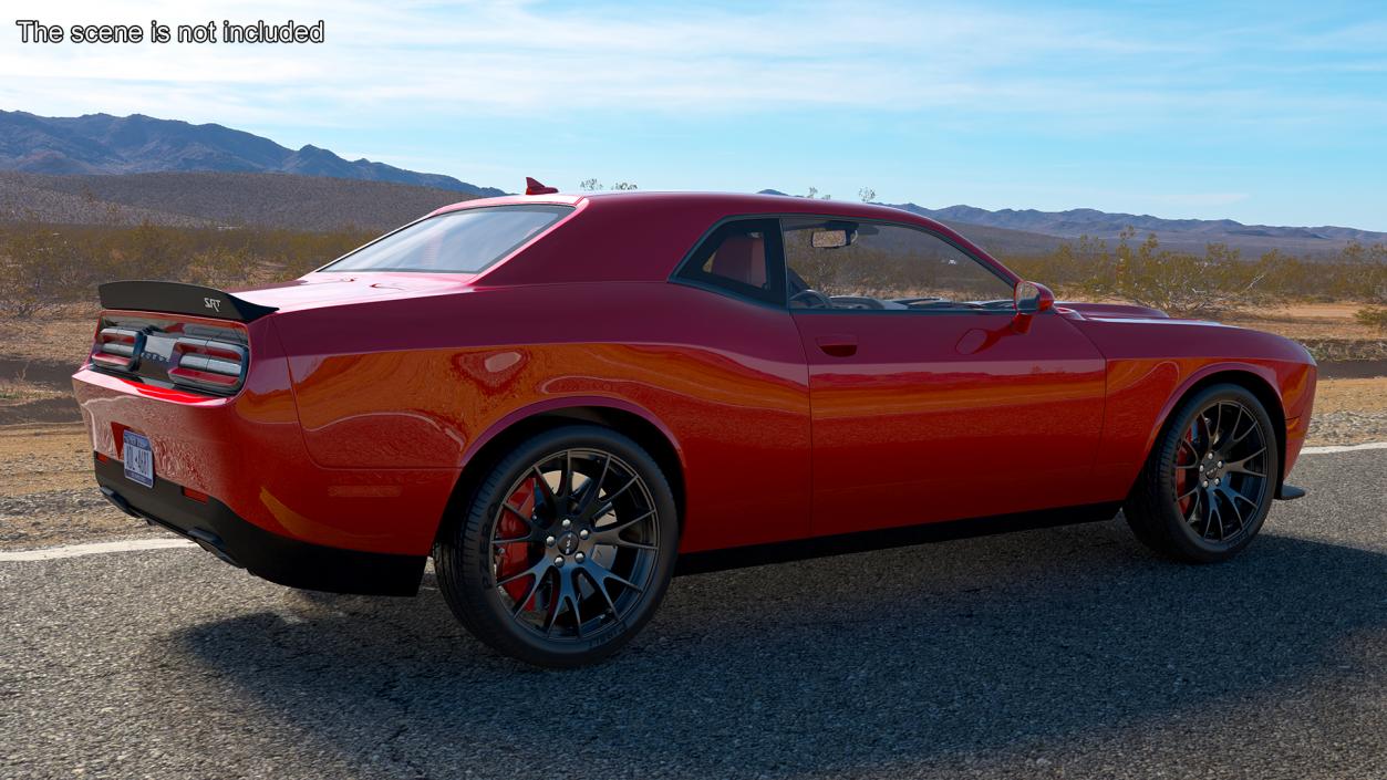 3D Dodge Challenger SRT Muscle Car