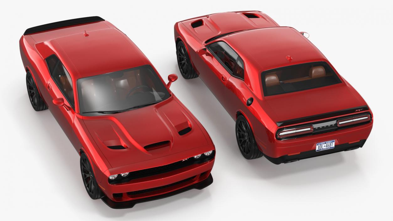 3D Dodge Challenger SRT Muscle Car