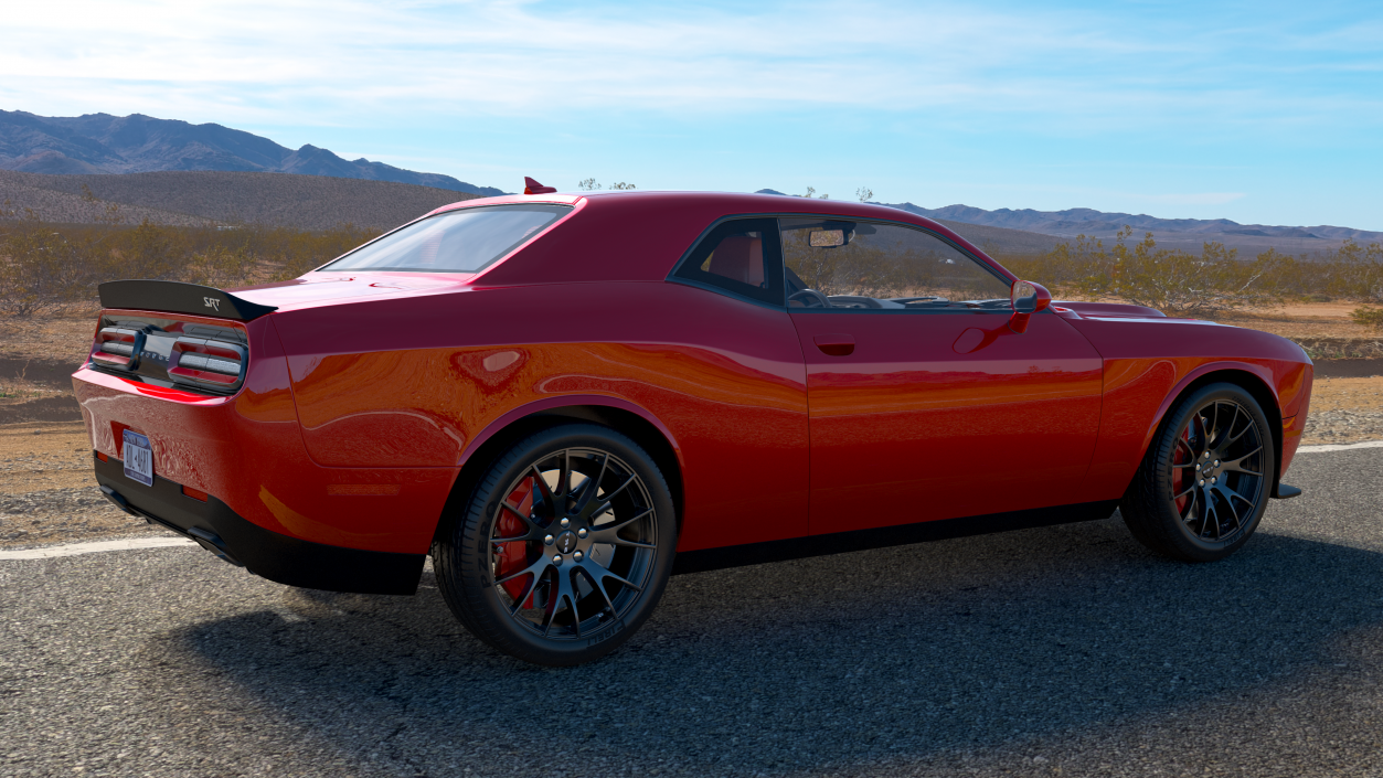 3D Dodge Challenger SRT Muscle Car