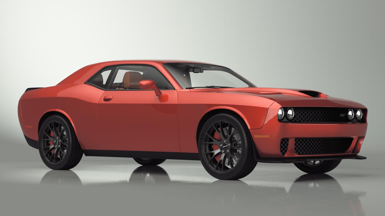 3D Dodge Challenger SRT Muscle Car