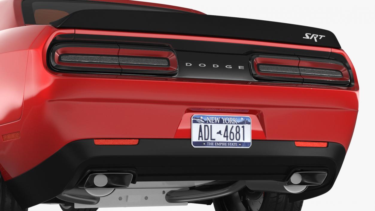 3D Dodge Challenger SRT Muscle Car