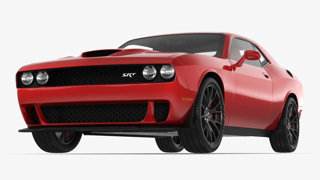 3D Dodge Challenger SRT Muscle Car