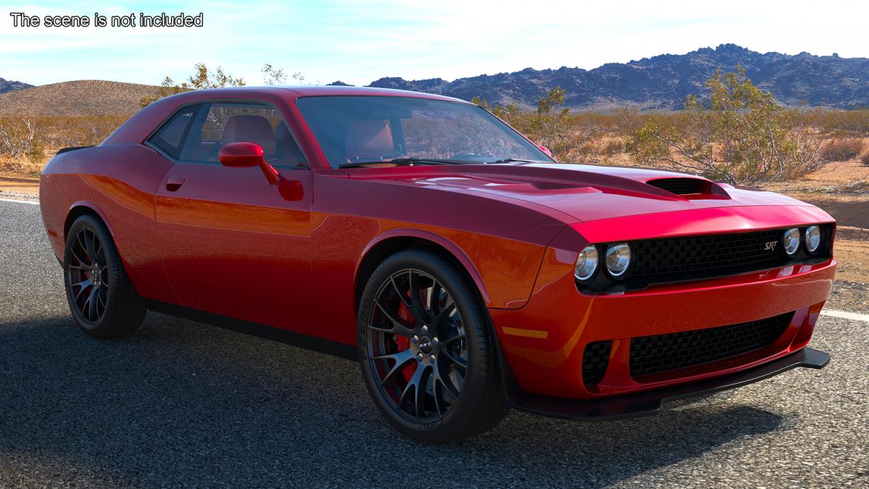 3D Dodge Challenger SRT Muscle Car