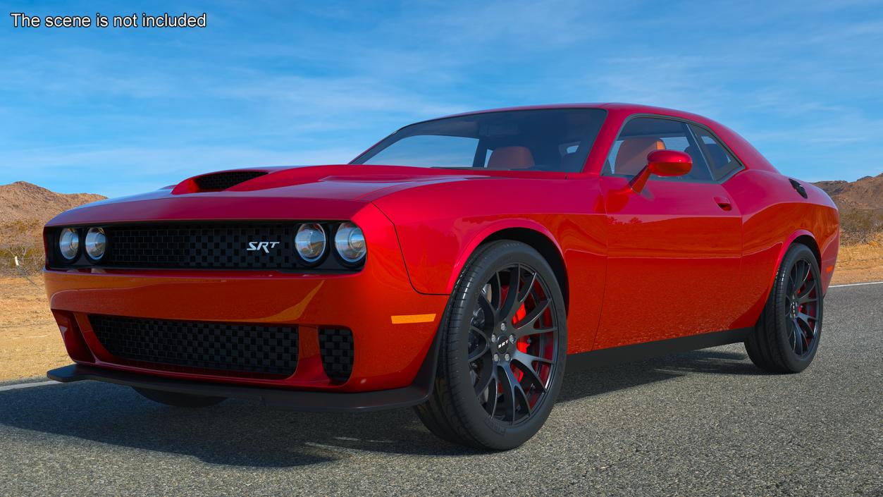 3D Dodge Challenger SRT Muscle Car