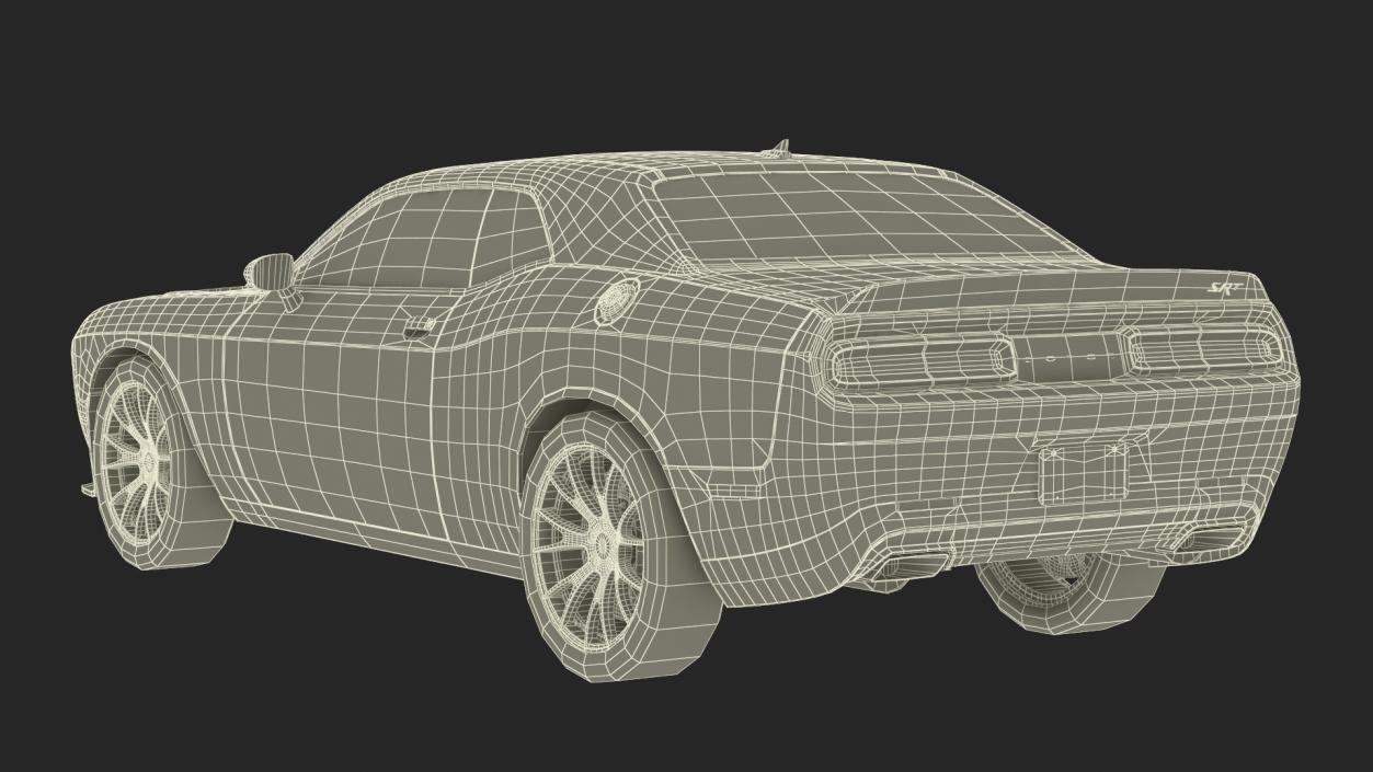 3D Dodge Challenger SRT Muscle Car