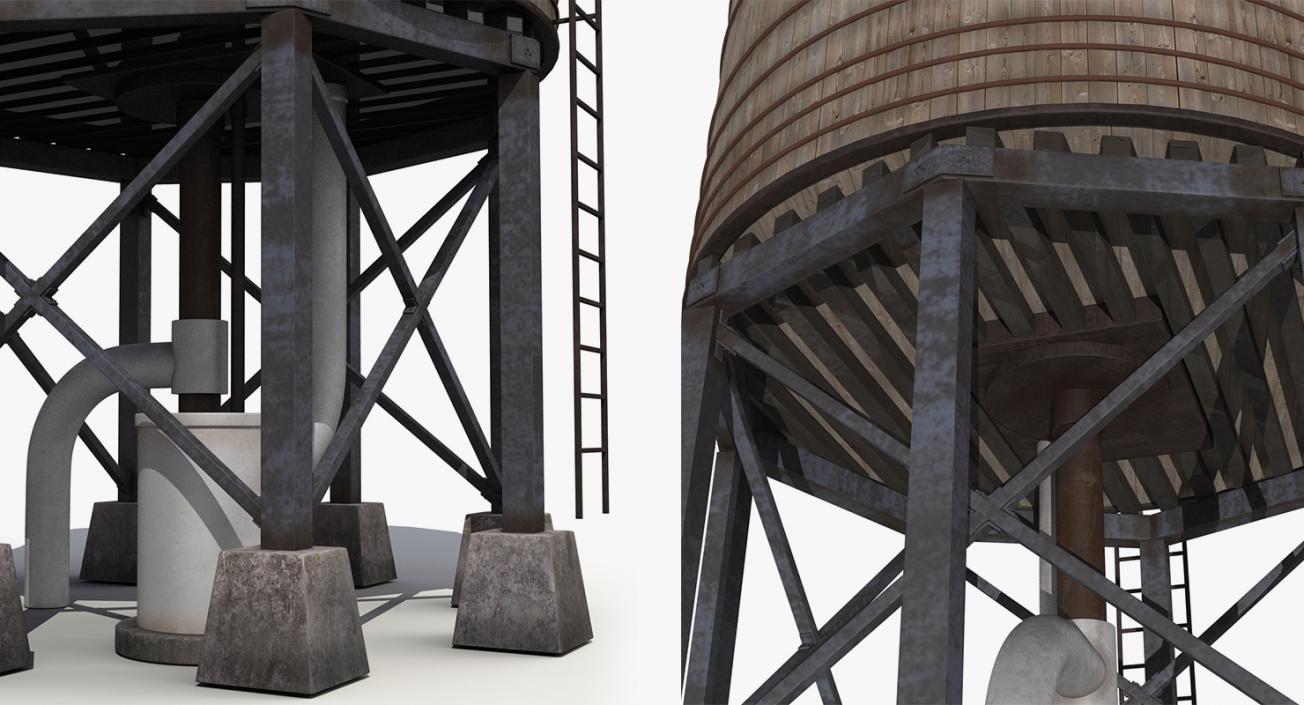 3D Water Towers 3D Models Collection model