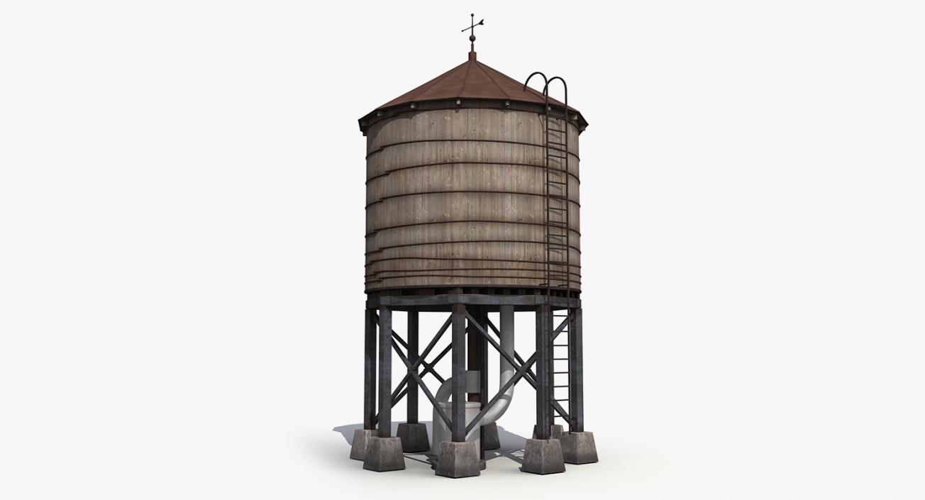 3D Water Towers 3D Models Collection model