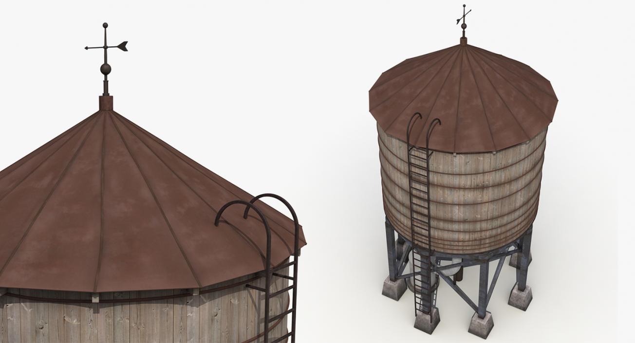 3D Water Towers 3D Models Collection model