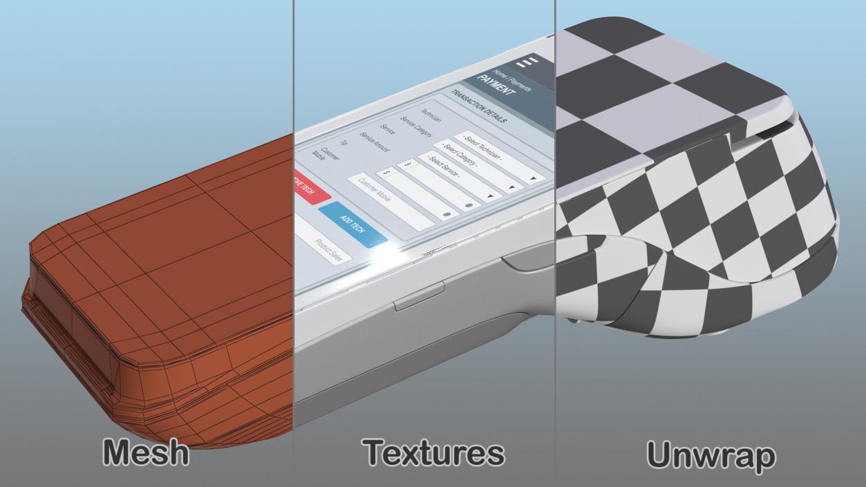 3D A920 Payment Tablet Terminal model