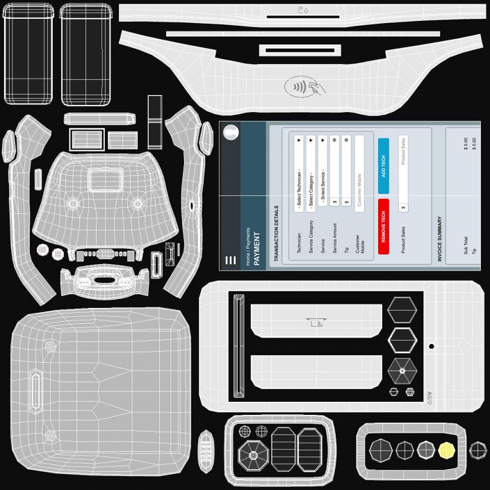 3D A920 Payment Tablet Terminal model