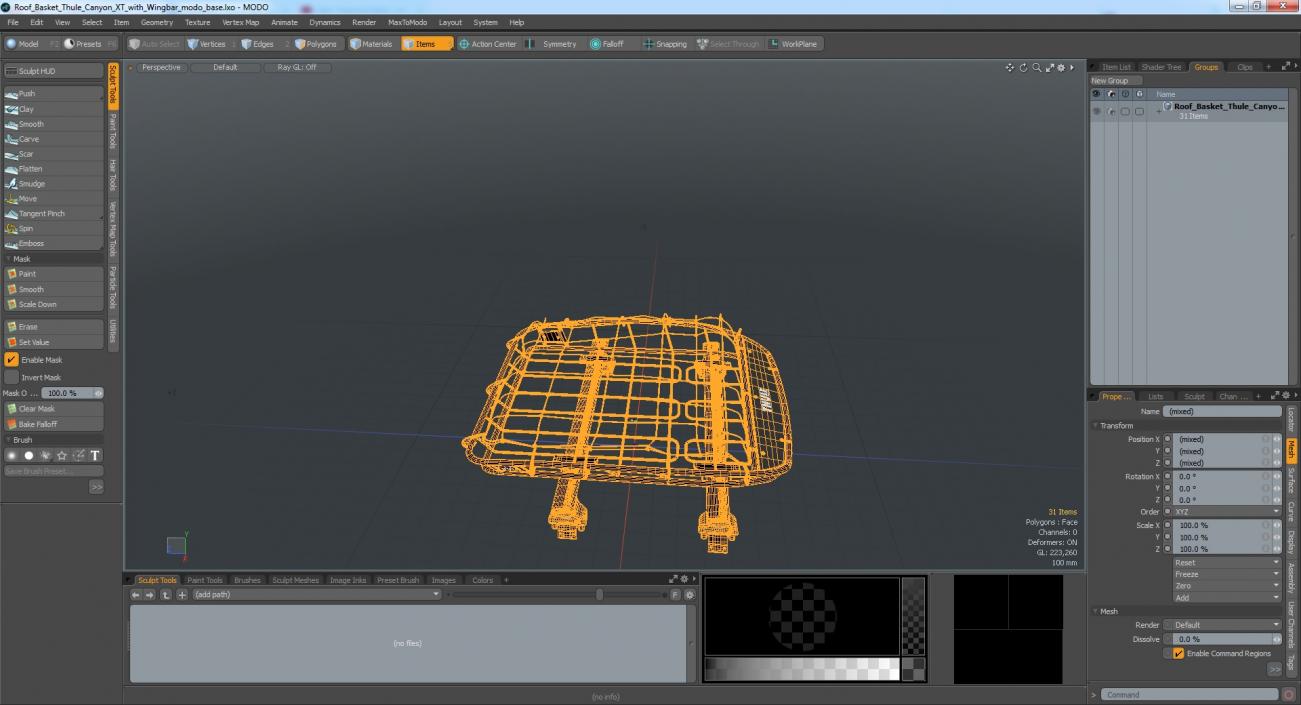 3D model Roof Basket Thule Canyon XT with Wingbar