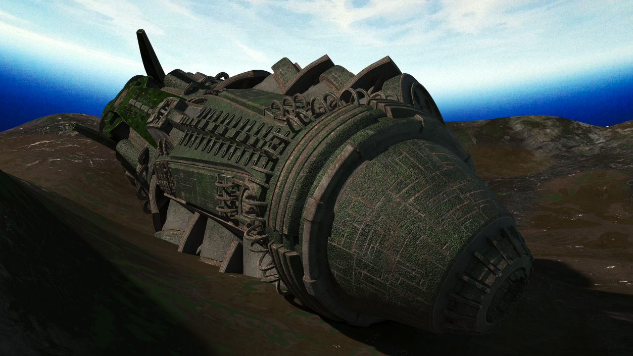 UFO Spaceship Crash Site 3D model