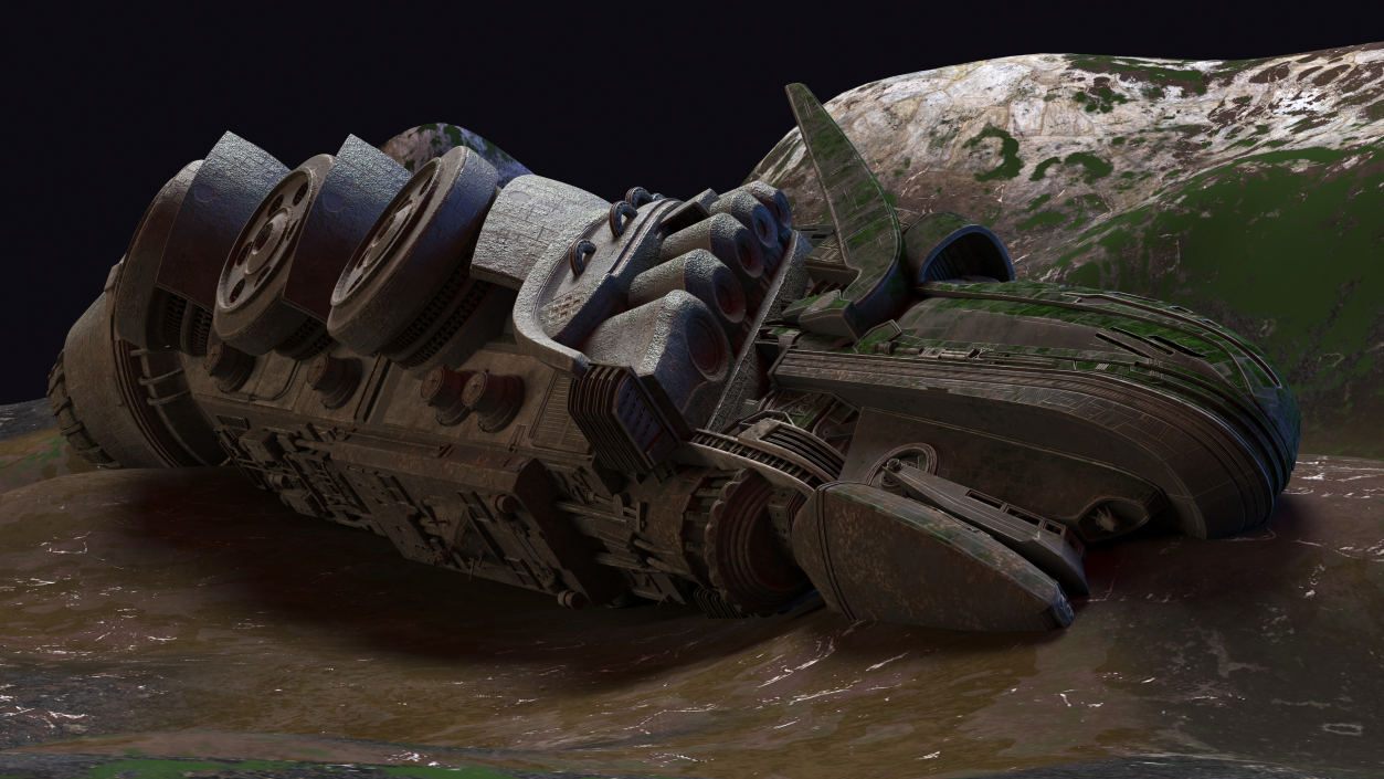 UFO Spaceship Crash Site 3D model