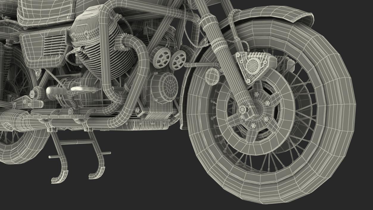 Classic Police Bike 3D model