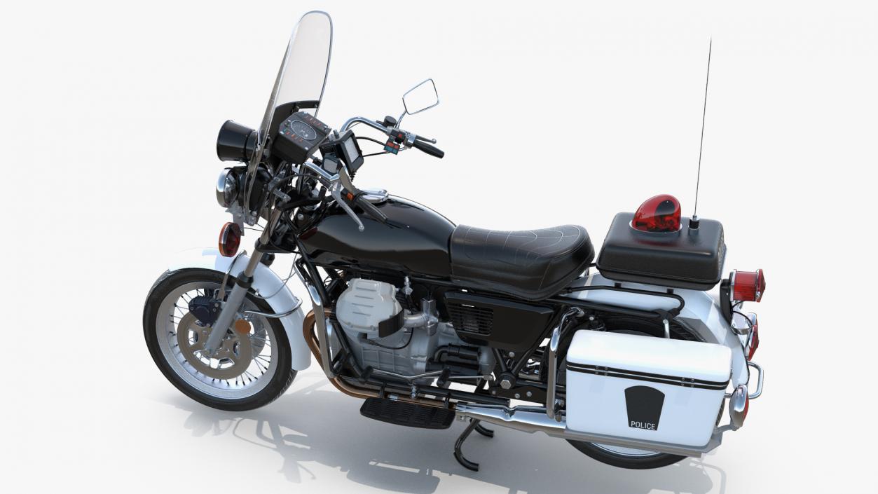 Classic Police Bike 3D model