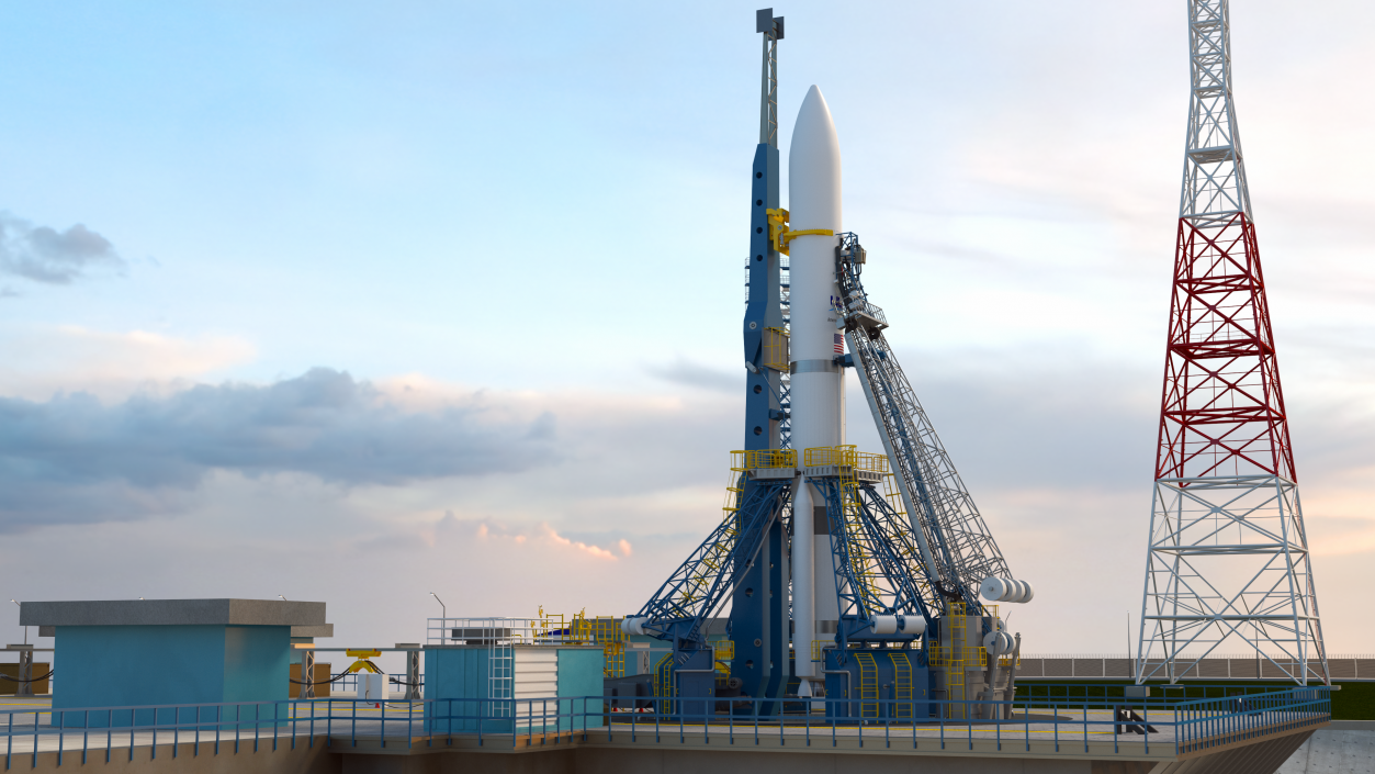 3D model Vulcan Centaur Rocket with Two Solid Boosters