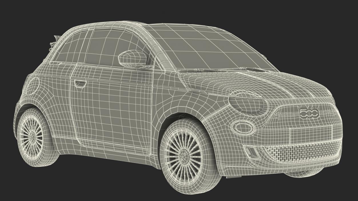 3D Fiat 500 Cabrio LaPrima model