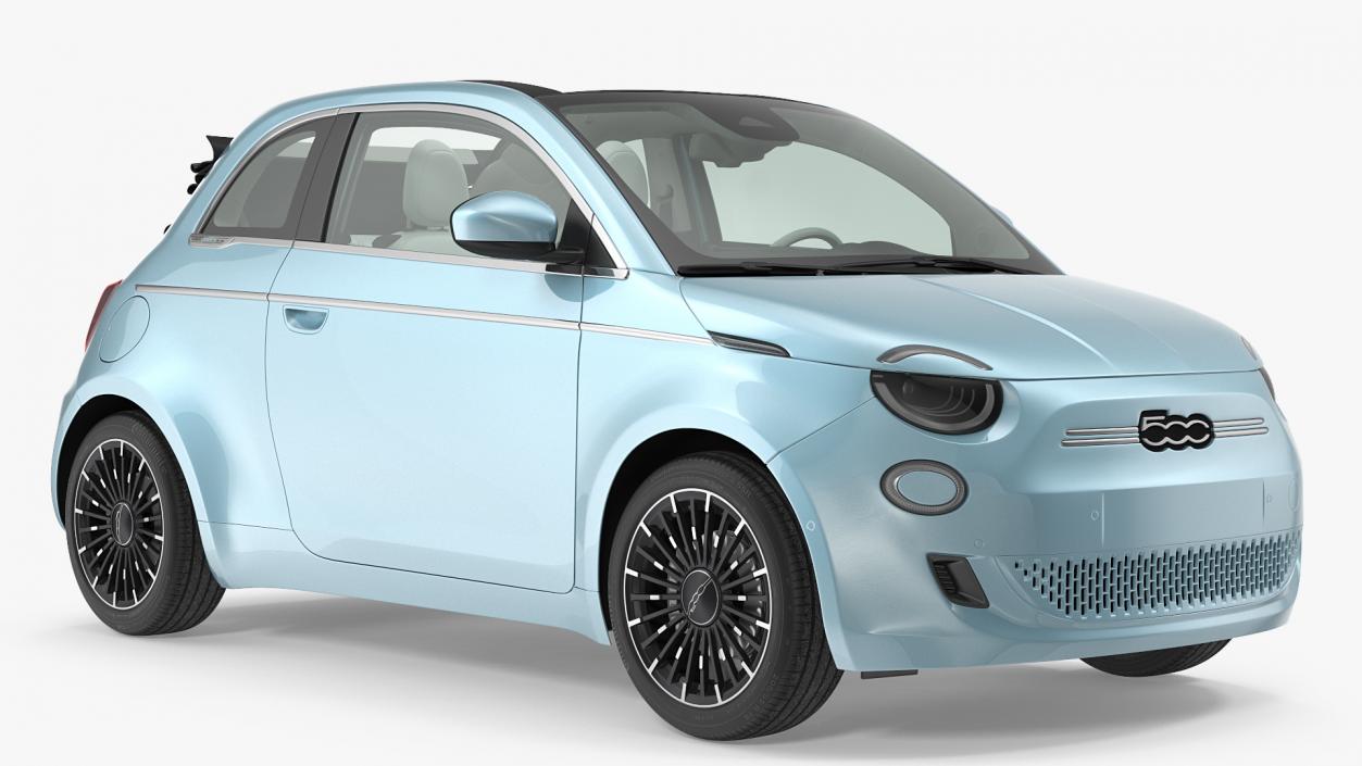 3D Fiat 500 Cabrio LaPrima model