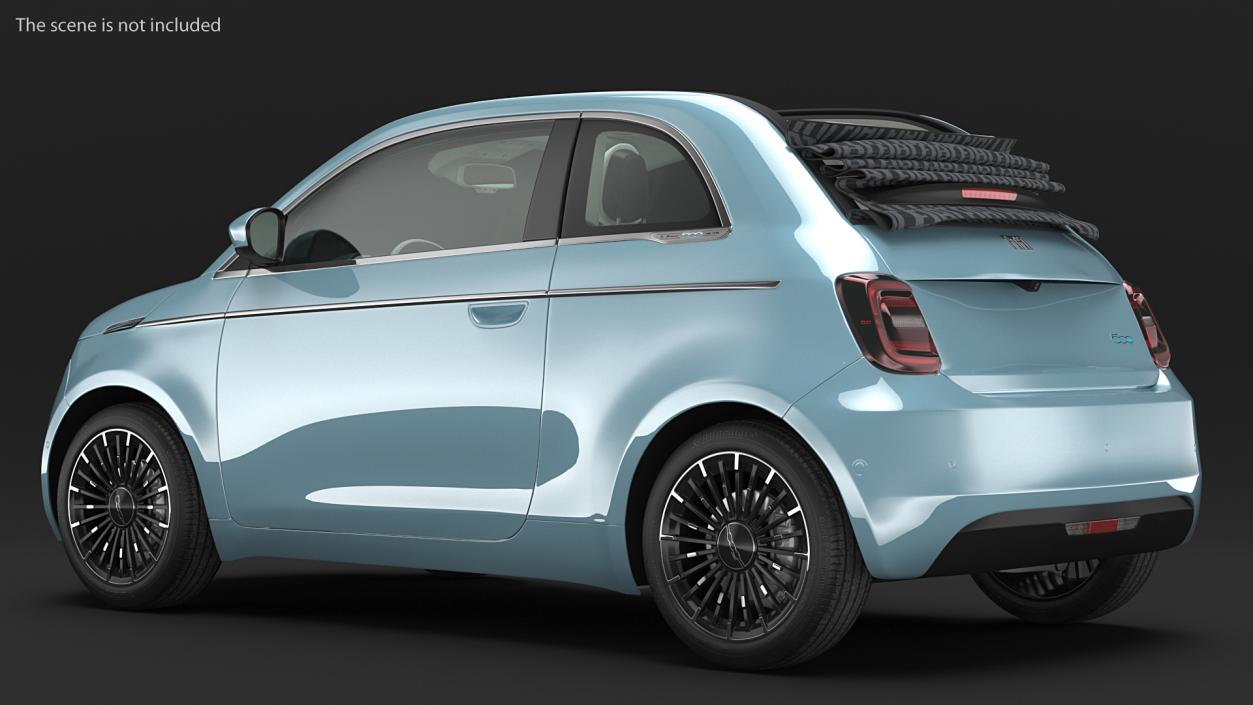 3D Fiat 500 Cabrio LaPrima model