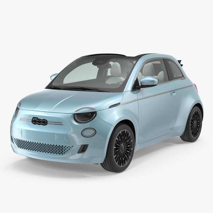 3D Fiat 500 Cabrio LaPrima model