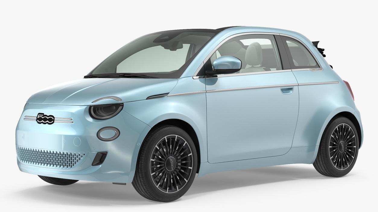 3D Fiat 500 Cabrio LaPrima model