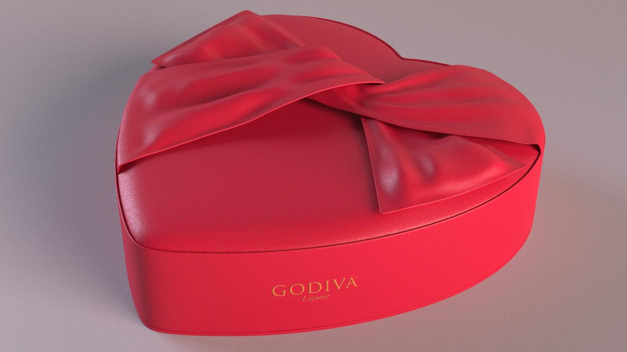 3D Fabric Heart Chocolate Candies Gift Box Godiva