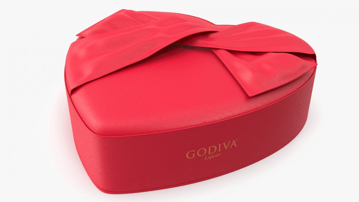 3D Fabric Heart Chocolate Candies Gift Box Godiva