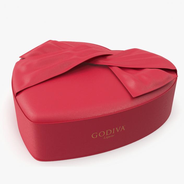 3D Fabric Heart Chocolate Candies Gift Box Godiva