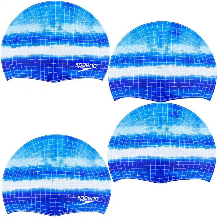 Speedo Blue Silicone Swim Cap on Mannequin 3D