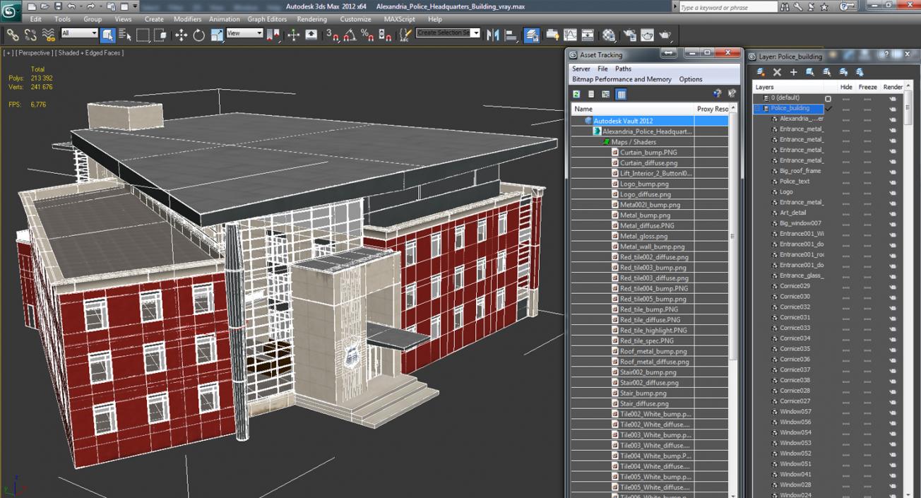 Alexandria Police Headquarters Building 3D model