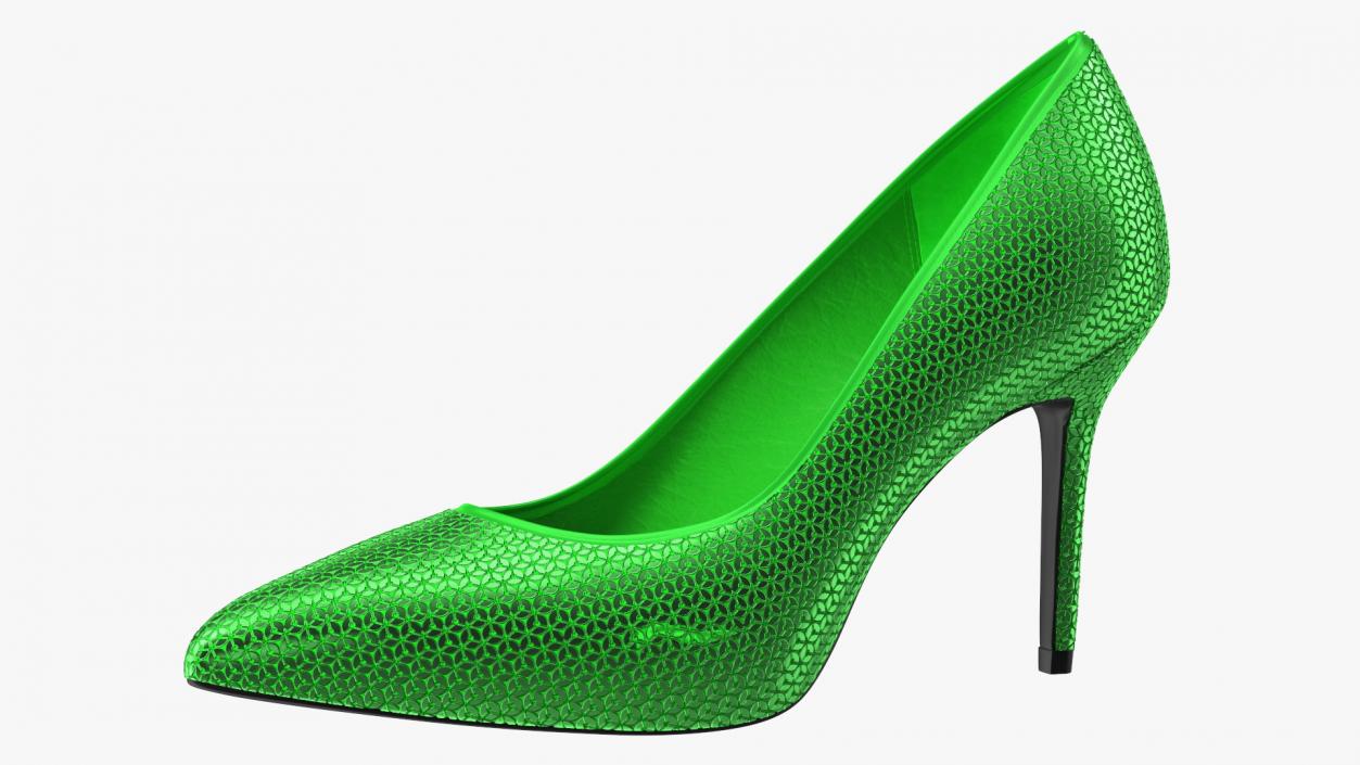 Green Glitter Heels 3D model