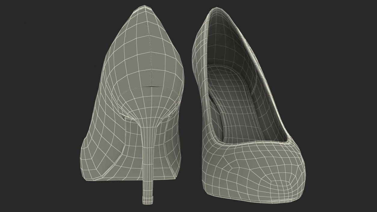 Green Glitter Heels 3D model