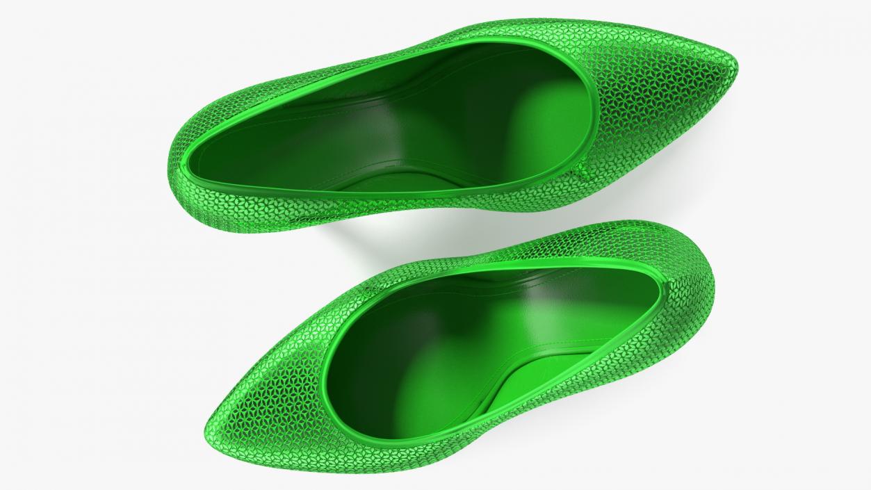 Green Glitter Heels 3D model