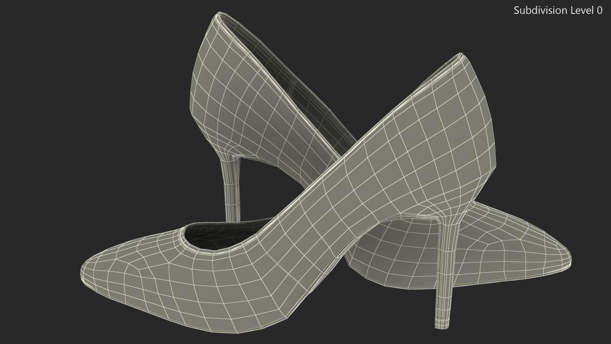 Green Glitter Heels 3D model