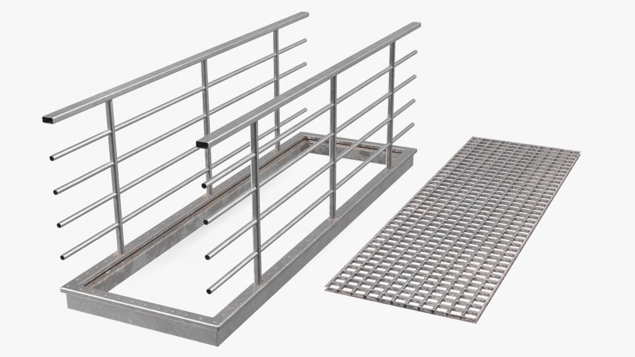 Straight Industrial Catwalk Long 3D