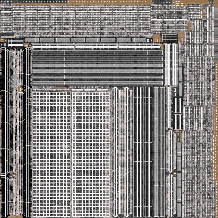 Straight Industrial Catwalk Long 3D