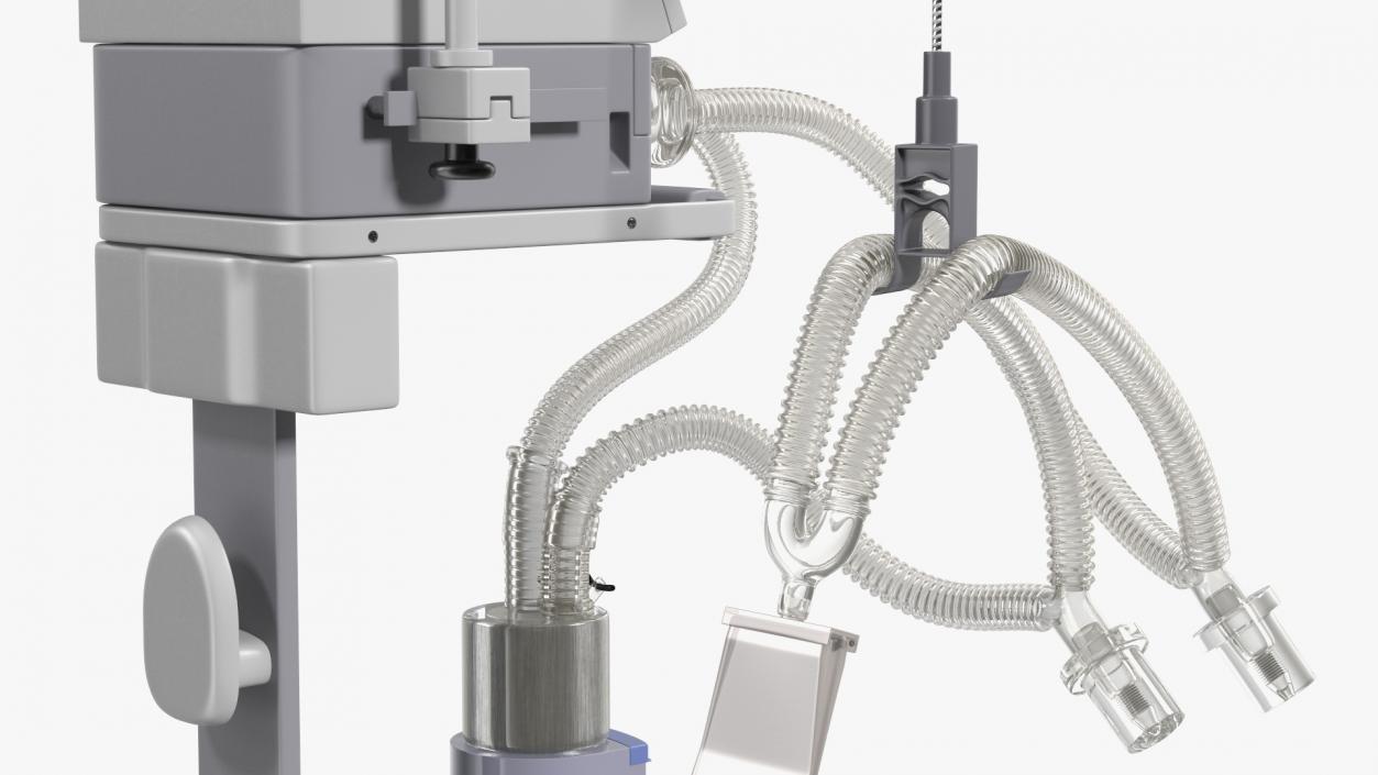 Medical Ventilator System Rigged 3D