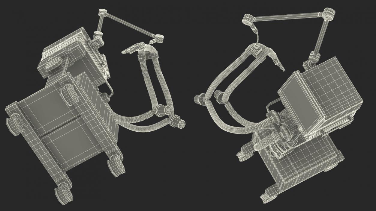 Medical Ventilator System Rigged 3D