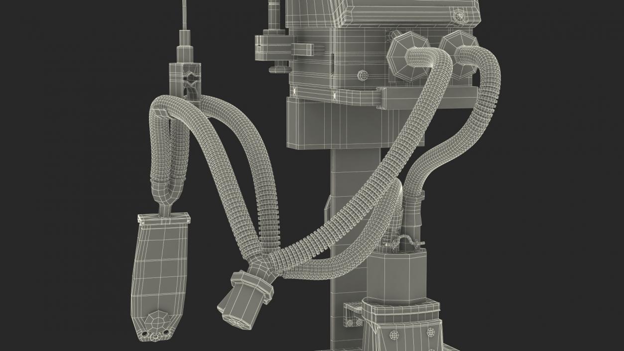 Medical Ventilator System Rigged 3D